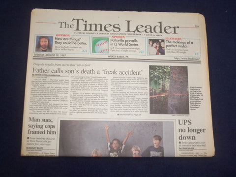 1997 AUG 19 WILKES-BARRE TIMES LEADER - UPS NO LONGER DOWN - NP 8190