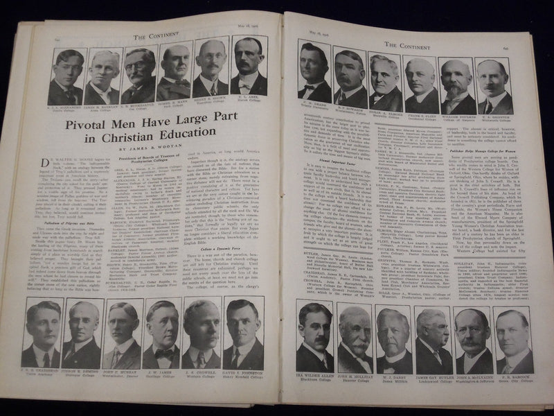 1918 JAN-JUNE THE CONTINENT MAGAZINE BOUND VOLUME - GREAT ARTICLES - KD 1460