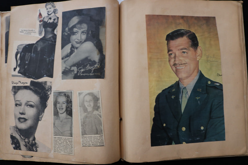 1940'S HOLLYWOOD STARS SCRAPBOOK - BETTY GRABLE - SHIRLEY TEMPLE - E 24879