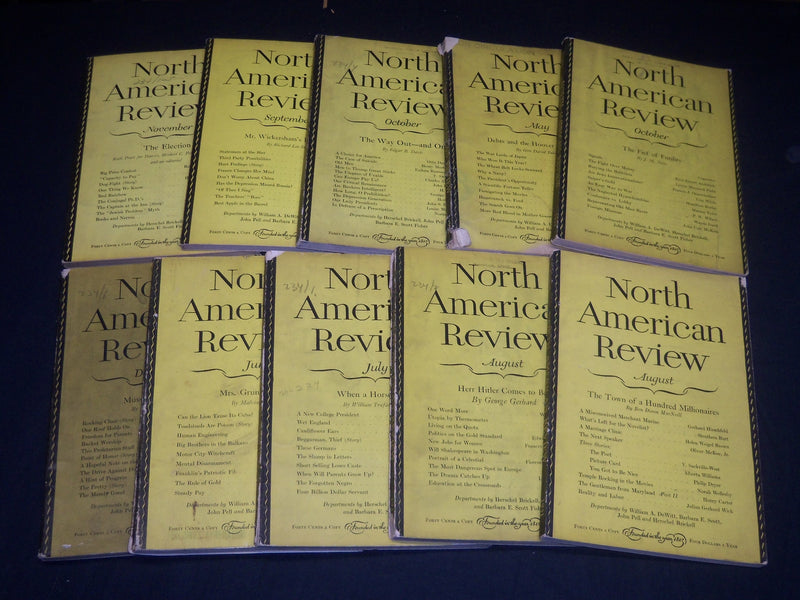 1927-1933 NORTH AMERICAN REVIEW MAGAZINE LOT OF 16 ISSUES -NICE ARTICLES- WR 560