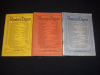 1938 READER'S DIGEST MAGAZINES LOT OF 9 ISSUES - WR 631E