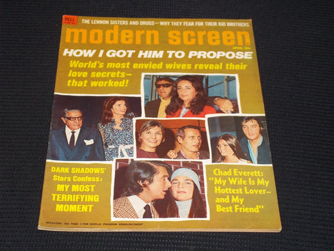 1971 APRIL MODERN SCREEN MAGAZINE - JACKIE LIZ PAUL ELVIS COVER - E 16802