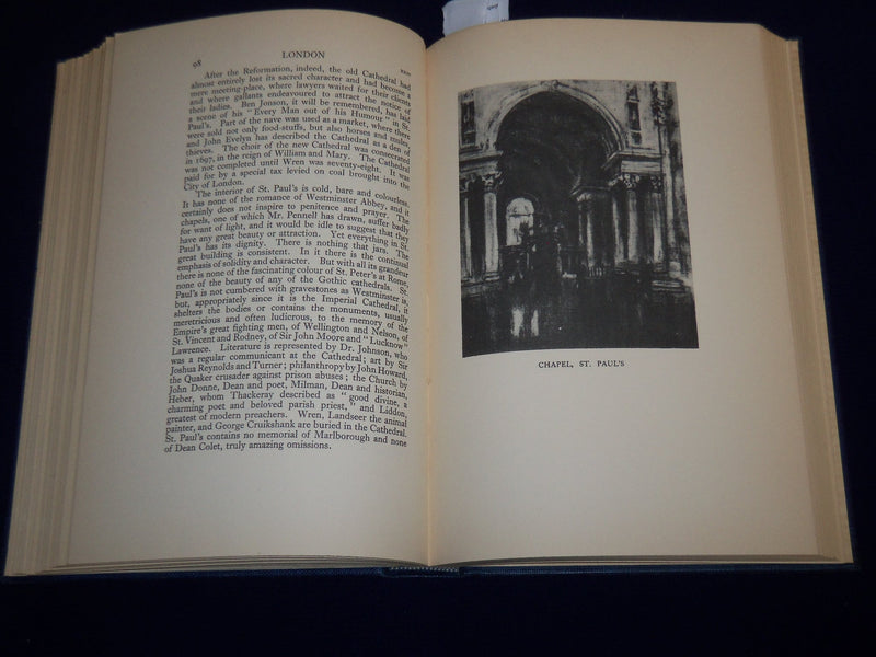 1937 LONDON BY SIDNEY DARK HARDCOVER BOOK - JOSEPH PENNELL ILLUS. - KD 3983K