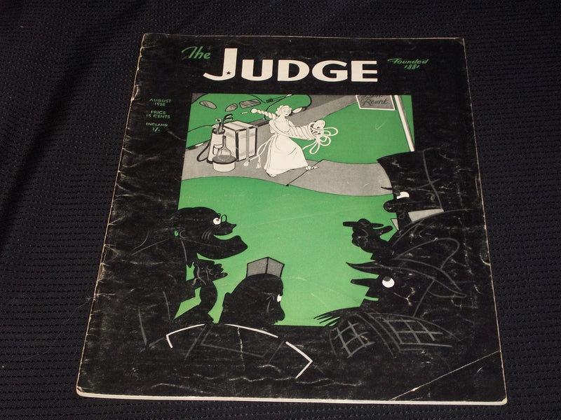 1938 AUGUST JUDGE MAGAZINE - NICE ILLUSTRATED FRONT COVER - E 4748