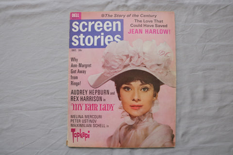 1964 DECEMBER SCREEN STORIES MAGAZINE - AUDREY HEPBURN COVER - E 19924