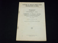 1961 UNITED STATES ORGANIZATIONS IN AFRICA HEARINGS - 87TH CONGRESS - J 7134