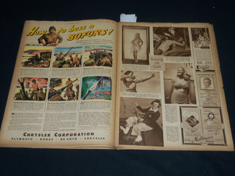 1943 NOV 7 THE PITTSBURGH PRESS SUNDAY ROTO SECTION - GEN. MARK CLARK - NP 4555