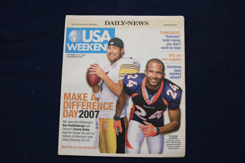 2007 OCT 19-21 USA WEEKEND MAGAZINE - ROETHLISBERGER-C. BAILEY COVER - E 18316