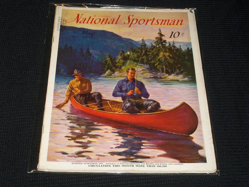 1935 MAY NATIONAL SPORTSMAN MAGAZINE NICE ILLUSTRATED FRONT COVER - E 58