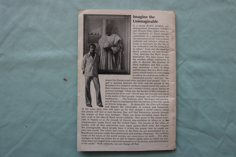 1975 JULY BLACK WORLD MAGAZINE - AFRICAN ART CRITICISM IN PERSPECTIVE - K 3372