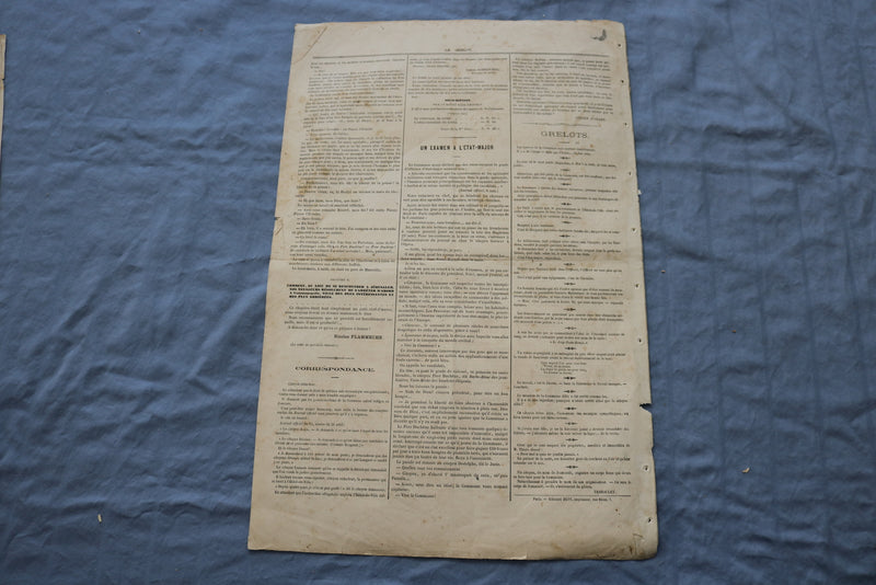1871 MAY 21 LE GRELOT NEWSPAPER - PARIS A TABLE, PAR BERTALL - FRENCH - NP 8463