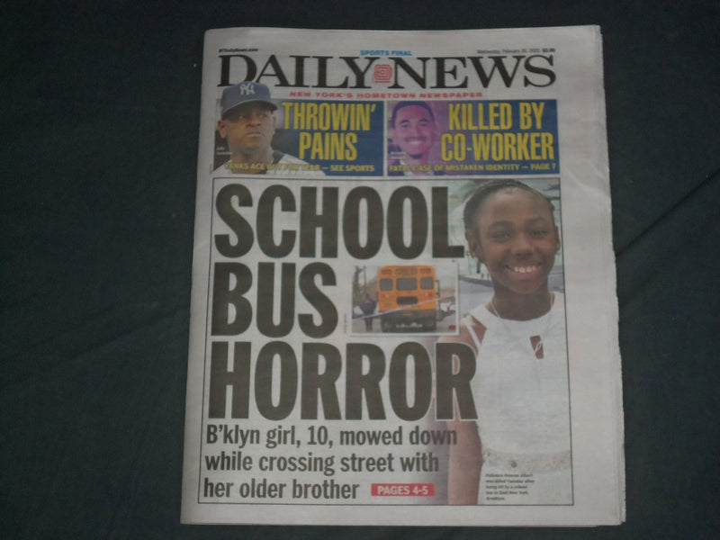 2020 FEBRUARY 26 NY DAILY NEWS NEWSPAPER -LUIS SEVERINO NEEDS TOMMY JOHN SURGERY