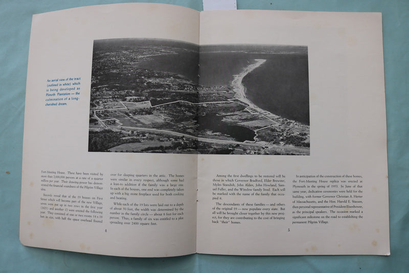 1957 THE LIGHT HERE KINDLED SOFTCOVER BOOK - PLYMOUTH, MA - K 3422