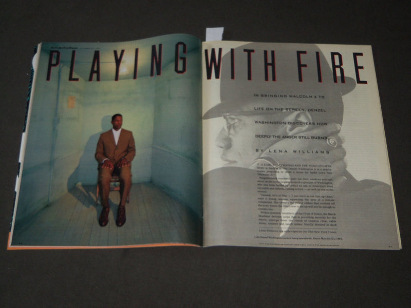 1992 OCTOBER 25 NEW YORK TIMES MAGAZINE SECTION - DENZEL WASHINGTON - J 3106