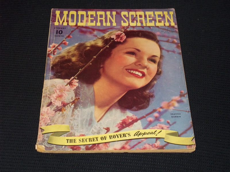 1940 AUGUST MODERN SCREEN MAGAZINE - DEANNA DURBIN FRONT COVER - E 15681