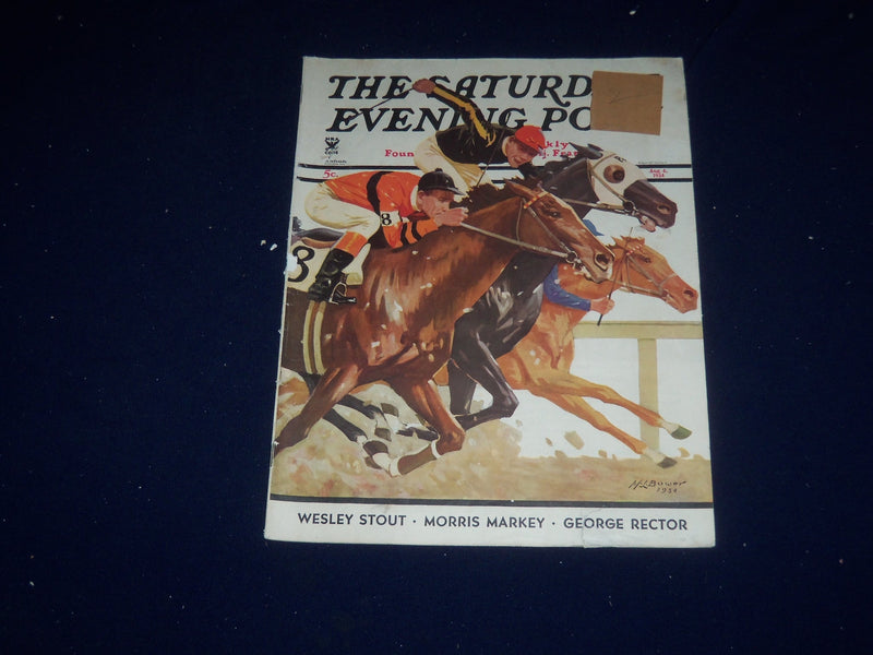 1934 AUGUST 4 THE SATURDAY EVENING POST MAGAZINE - COCA-COLA AD ON BACK- SP 5761