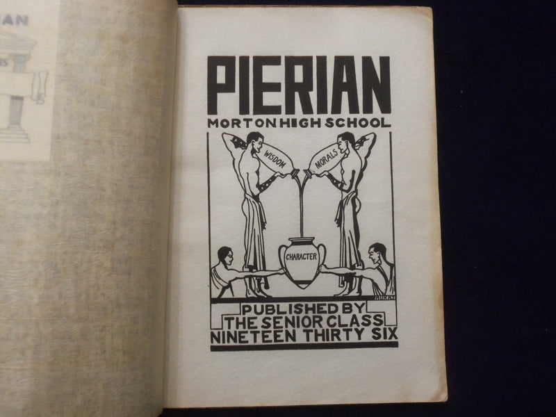 1936 PIERIAN MORTON HIGH SCHOOL YEARBOOK - RICHMOND, INDIANA - YB 1926H