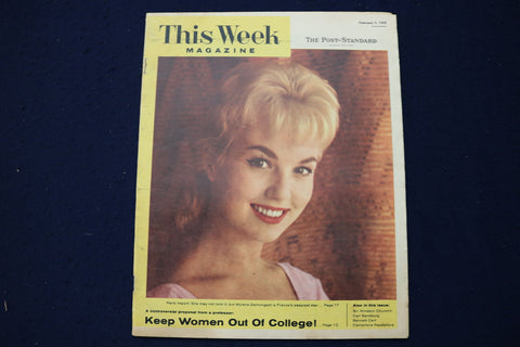 1958 FEBRUARY 9 THIS WEEK MAGAZINE - MYLENE DEMONGEOT COVER - E 23003