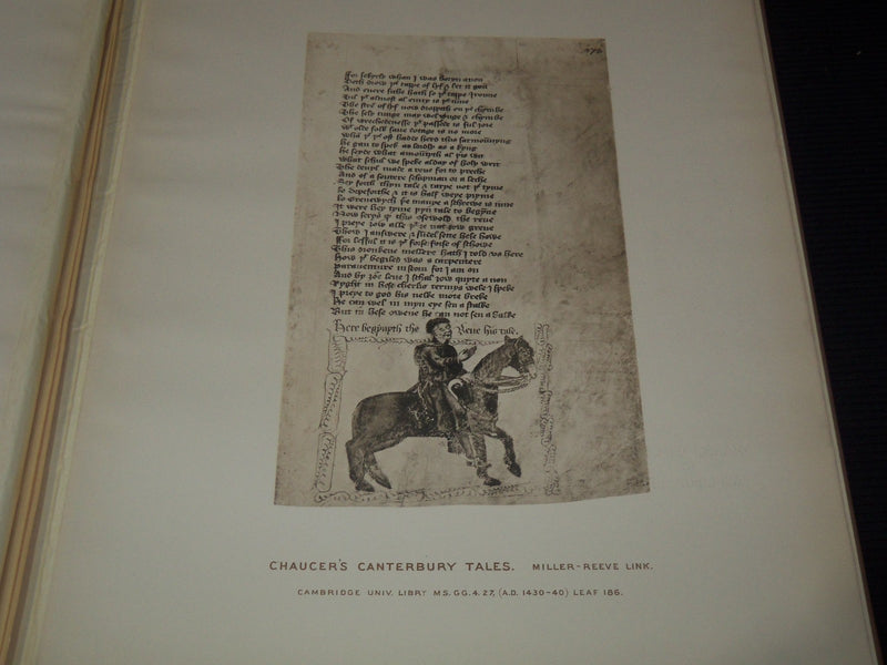 1877 AUTOTYPES OF CHAUCER MANUSCRIPTS VOLUME - NICE PLATES - Z 237