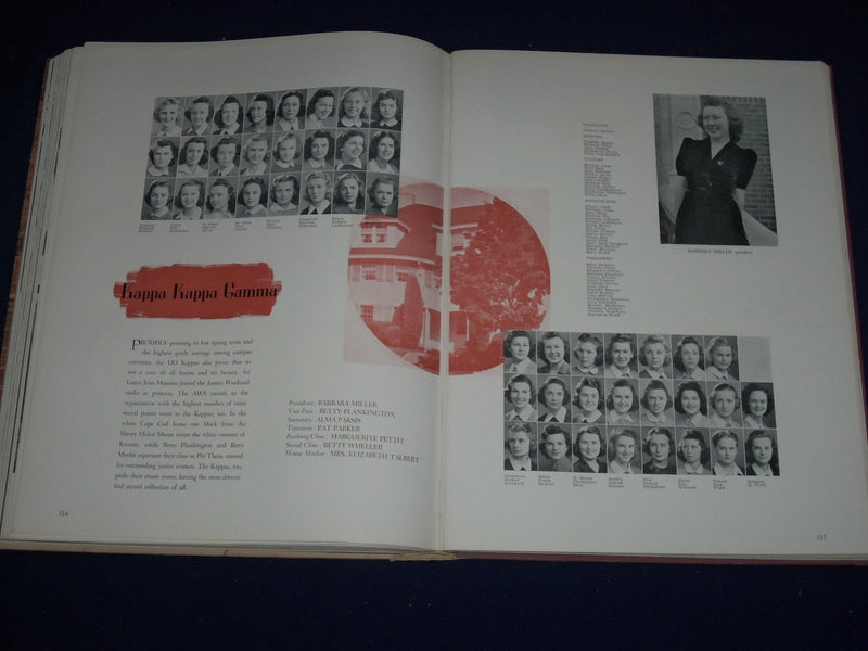 1941 OREGANA UNIVERSITY OF EUGENE OREGON YEARBOOK - GREAT PHOTOS - YB 249