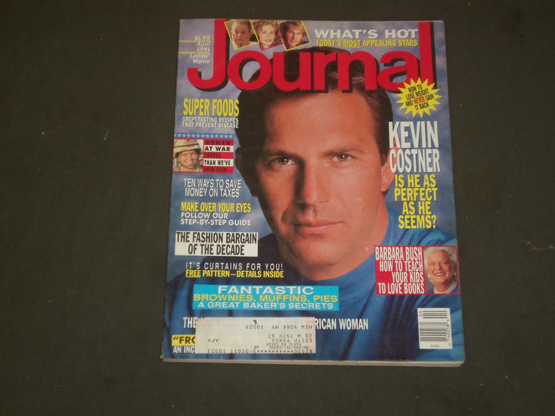 1991 APRIL LADIES' HOME JOURNAL MAGAZINE - KEVIN COSTNER - B 2255
