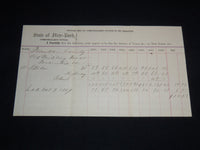 1849-1869 STATE OF NEW YORK COMPTROLLER'S OFFICE TAX BILLS LOT OF 3 - J 8853