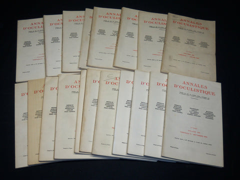 1955-1957 ANNALES D'OCULISTIQUE FRENCH JOURNALS LOT OF 19 ISSUES - WR 336A
