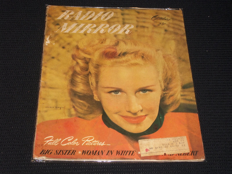 1947 OCTOBER RADIO MIRROR MAGAZINE - LUCILLE NORMAN FRONT COVER - E 1478