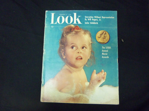 1948 FEBRUARY 17 LOOK MAGAZINE - ANNUAL MOVIE AWARDS-GREAT PHOTOS & ADS- ST 2775