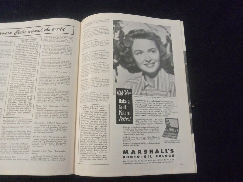 1950 JAN AMERICAN PHOTOGRAPHY MAGAZINE - GREAT COVER, PHOTOS & ADS - SP 4713P