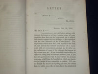 1844 A LETTER TO A LADY IN FRANCE - MARRYAT & MR. DICKENS - THOMAS GARY - J 4365