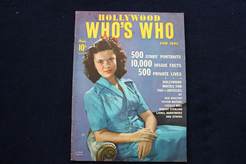 1942 HOLLYWOOD WHO'S WHO MAGAZINE - SHIRLEY TEMPLE COVER - E 12876