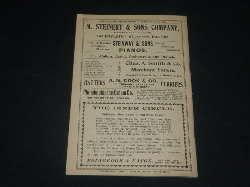 1901 WHEN WE WERE TWENTY - HOLLIS ST. THEATRE PROGRAM - J 5678