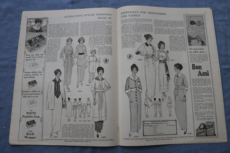 1914 AUGUST WOMAN'S WORLD MAGAZINE - ILLUSTRATIONS/STORIES/ADS - SP 4783L