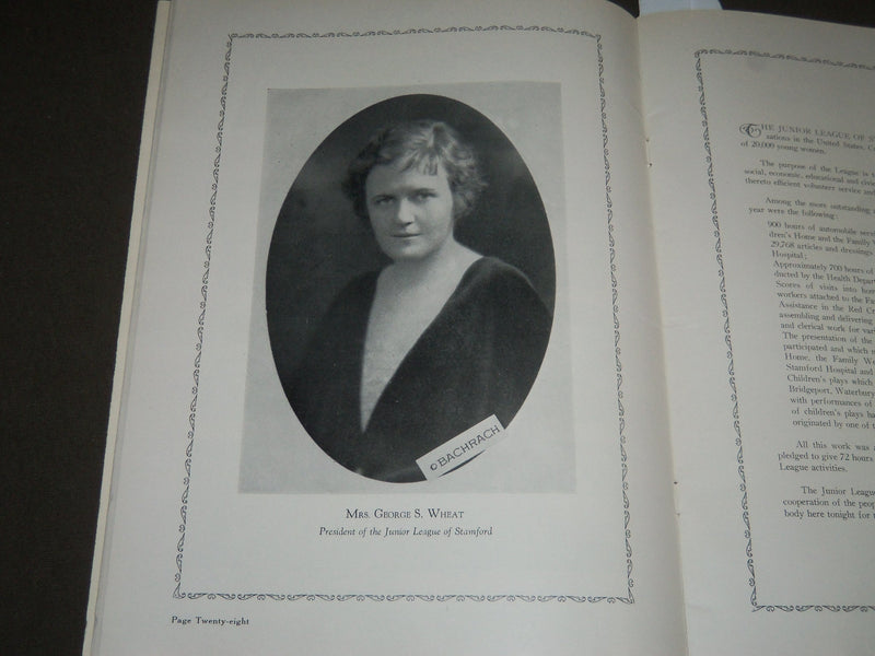 1930 STAMFORD JUNIOR LEAGUE FOLLIES PROGRAM - NICE PHOTOS - J 2432