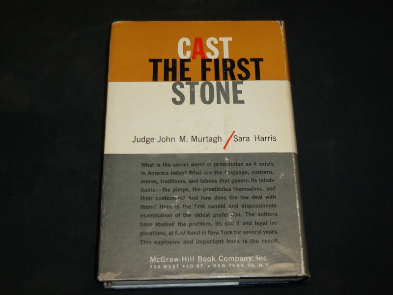 1957 CAST THE FIRST STONE HARDCOVER BOOK BY JOHN M. MURTAGN - KD 2766P