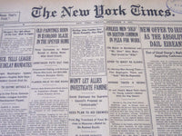 1921 SEPTEMBER 9 NEW YORK TIMES - OIL PAINTING BURN IN THE SPEYER HOME - NT 5478