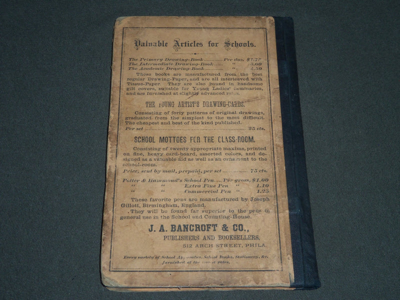 1867 THE SPELLER'S MANUAL TESTWOODS BY WILLIAM W. SMITH HARDCOVER BOOK - KD 4476