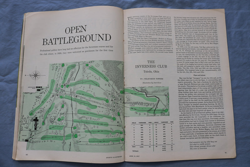1957 JUNE 10 SPORTS ILLUSTRATED MAGAZINE - CARY MIDDLECOFF COVER - ST 5505K