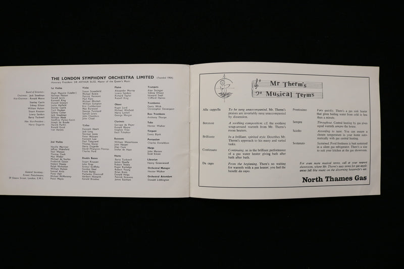 1961 MAY 5 & 22 LONDON SYMPHONY ORCHESTRA PROGRAMS - LOT OF 2 - K 1911