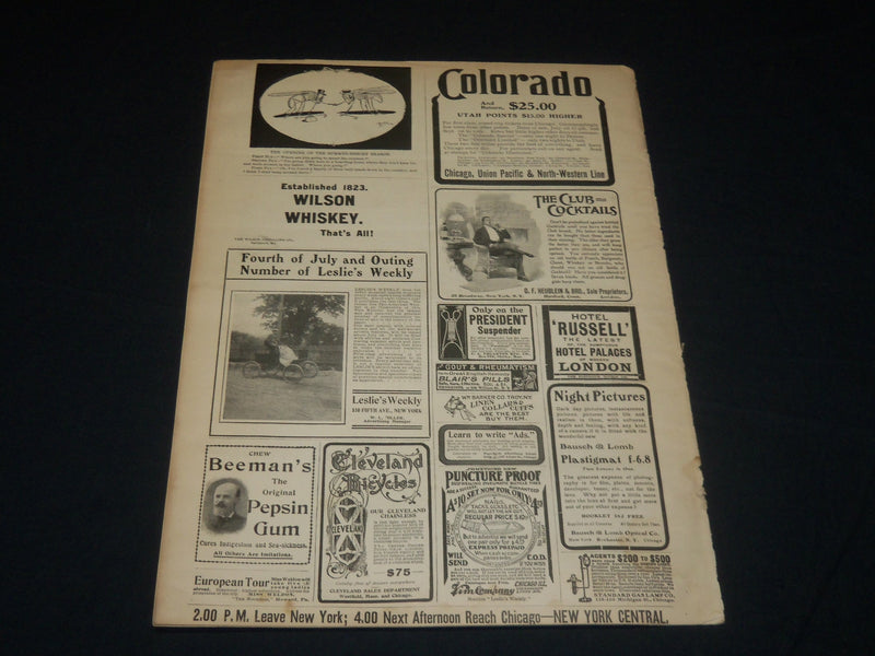 1901 JUNE 22 LESLIE'S WEEKLY MAGAZINE -BENGAL LANCERS AT EXCITING SPORT- NP 4410