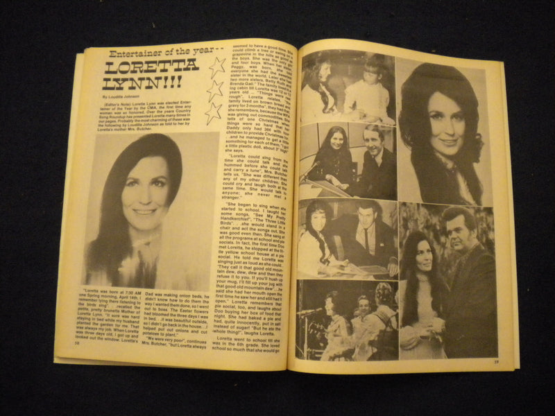 1973 COUNTRY SOUNG ROUNDUP YEARBOOK MAGAZINE - LORETTA LYNN COVER - B 639R