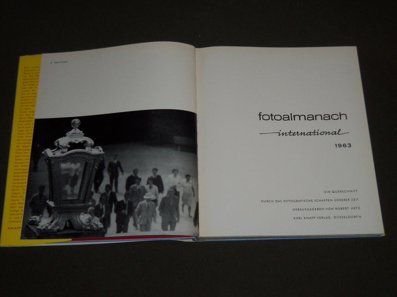 1963 FOTOALMANACH INTERNATIONAL GERMAN BOOK - HARDCOVER - KD 3832