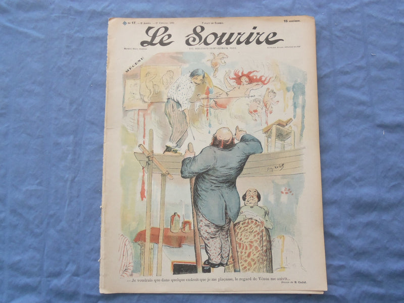 1900 FEB 17 LE SOURIRE MAGAZINE - ILLUSTRATED COMEDY - FRENCH TEXT - SP 4864F