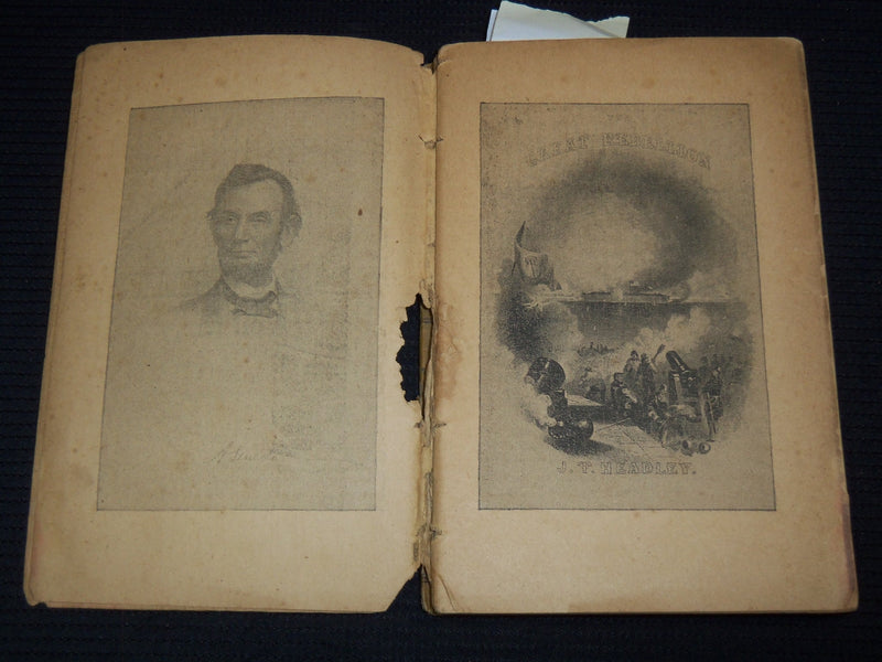 1898 THE GREAT REBELLION VOLUME 1 & 2 BY J. T. HEADLEY - SOFTCOVER - KD 936