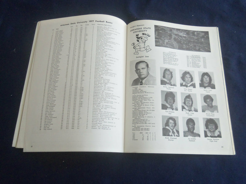 1977 SEP 17 COLLEGE GAME PROGRAM-NW STATE UNIV VS ARKANSAS STATE UNIV - ST 6044D