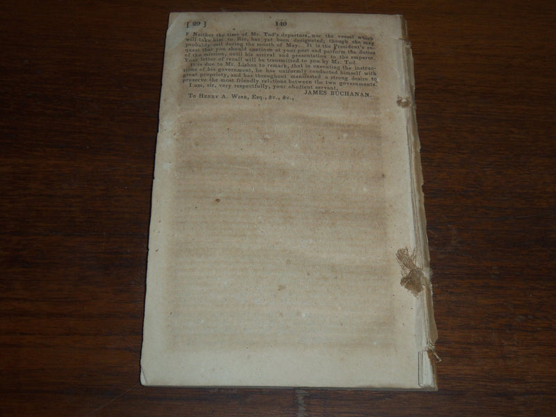 1848 MARCH 22 PRESIDENT JAMES K. POLK MESSAGE - MR. WISE - K 1237