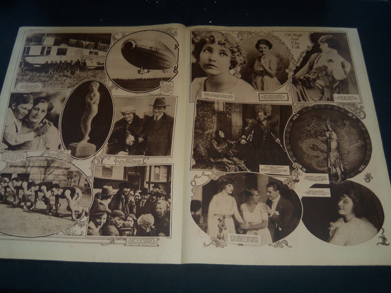 1919 APRIL 20 BALTIMORE SUN NEWSPAPER PICTURE SECTION - WAR MAP - NT 7374