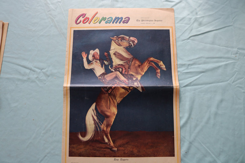 1950'S PHILADELPHIA INQUIRER COLORAMA SECTIONS - MOVIE STARS -LOT OF 18- NP 9232