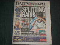 2019 DEC 2 NY DAILY NEWS NEWSPAPER - N.Y. JETS LOSE TO 0-11 CINCINNATI BENGALS